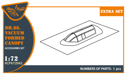 1:72 DH.88 Vacuum Formed Canopy
