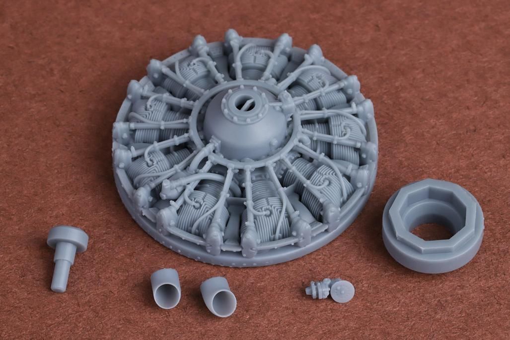 1:48 SBD-1/2/3/4 Dauntless engine & exhaust set for Academy/AM