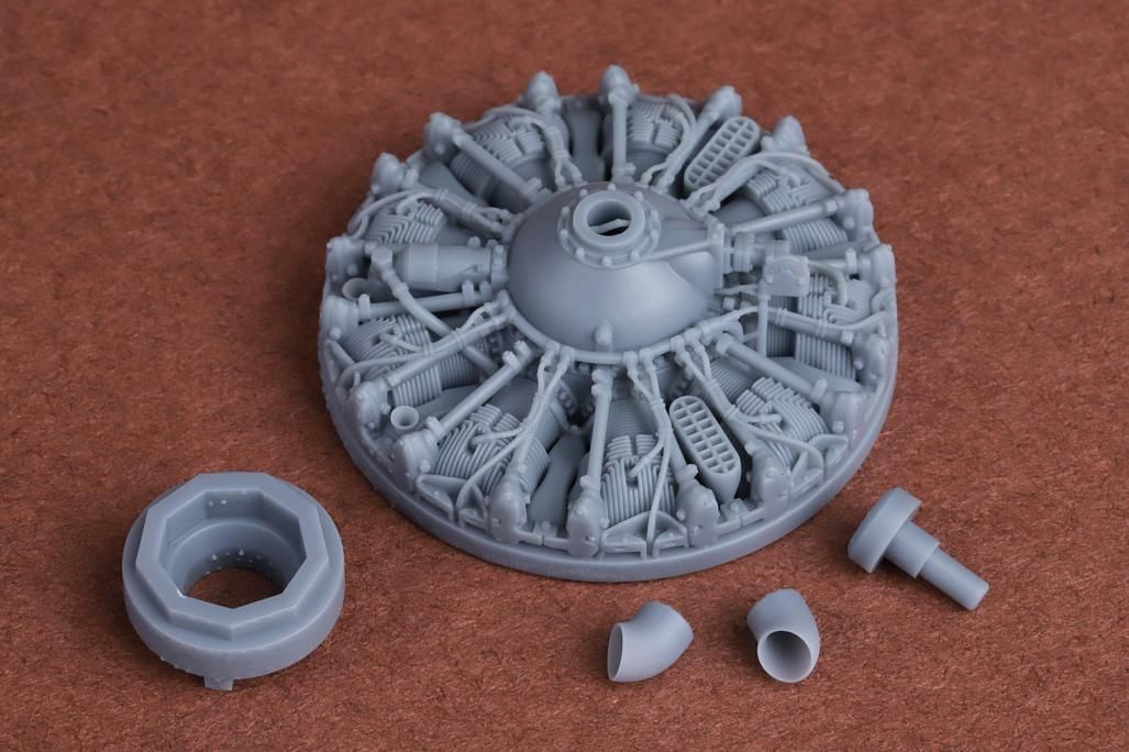 1:48 SBD-5 Dauntless engine & exhaust set for Academy/AM