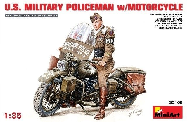 1:35 U.S Military policeman w/motorcycle