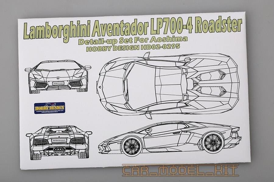1:24 Lamborghini Aventador LP700-4 Roadster Detail Set for Aoshima kit (PE+Resin parts)