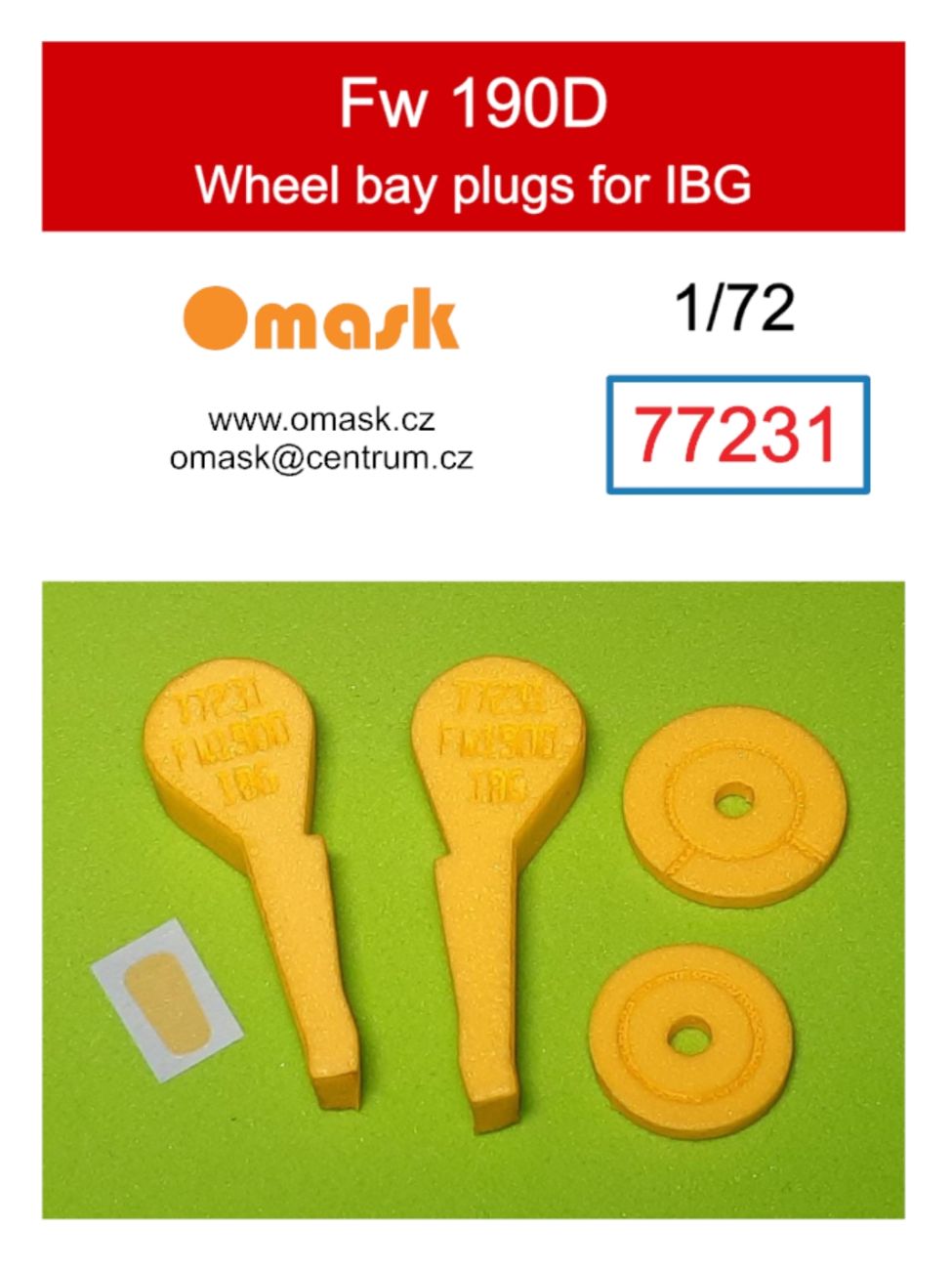 1:72 Fw 190D wheel bay plugs (for IBG)