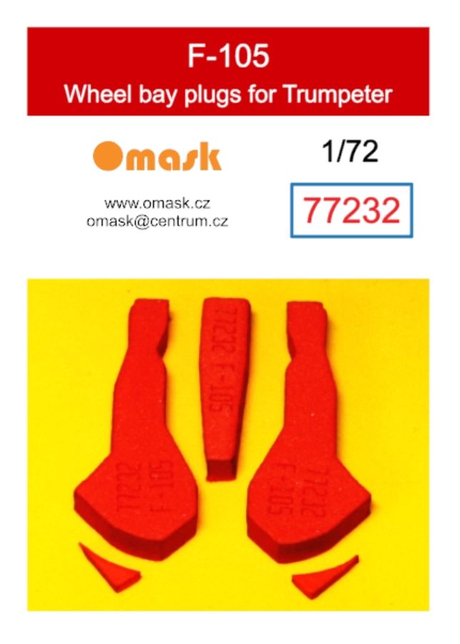 1:72 72 F-105 wheel bay plugs (for Trumpeter)