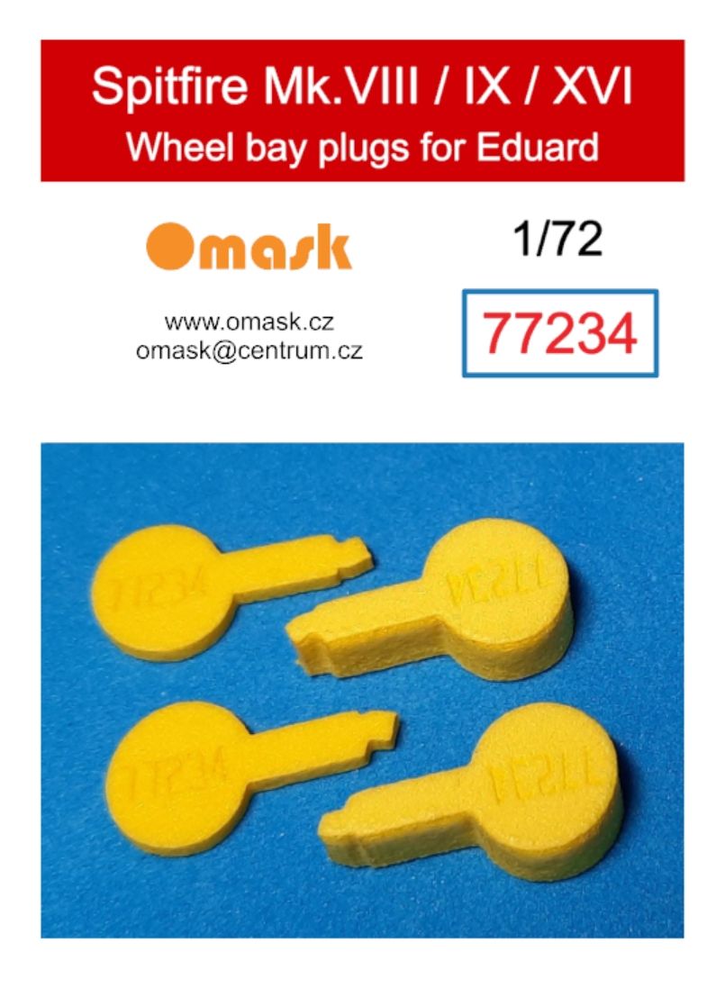 1:72 Spitfire Mk.VIII / IX / XVI wheel bay plugs (for Eduard)