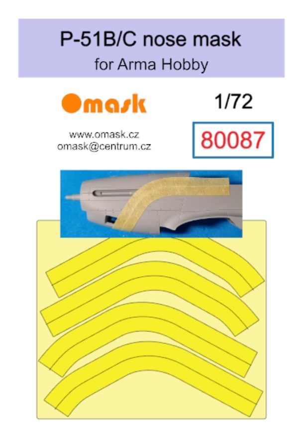 1:72 P-51 B/C nose mask (for Arma Hobby)