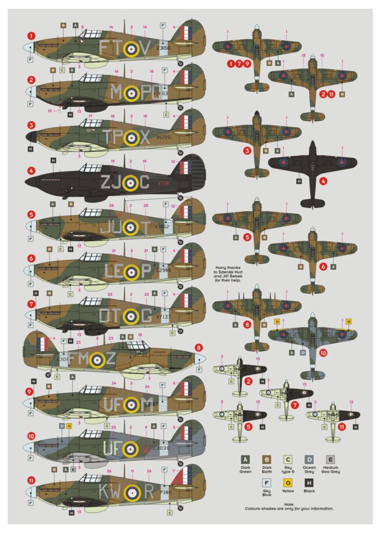 1:72 Hawker Hurricane of Cz. pilots in RAF squadrons Pt.I