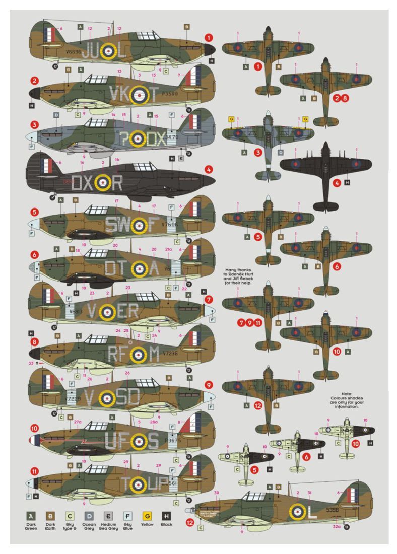 1:72 Hawker Hurricane of Cz. pilots in RAF squadrons Pt.II