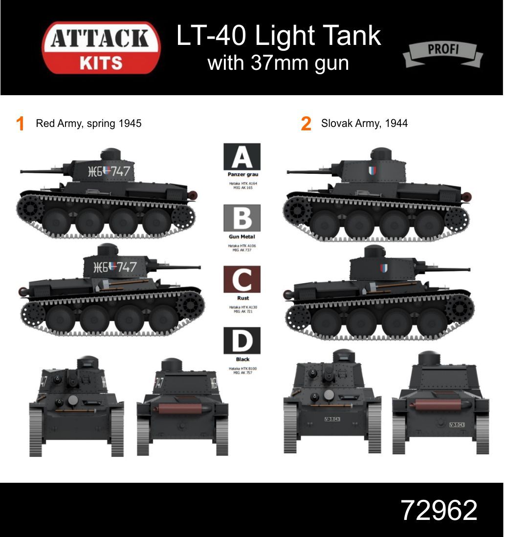 1:72 LT-40 Light Tank w.37mm gun