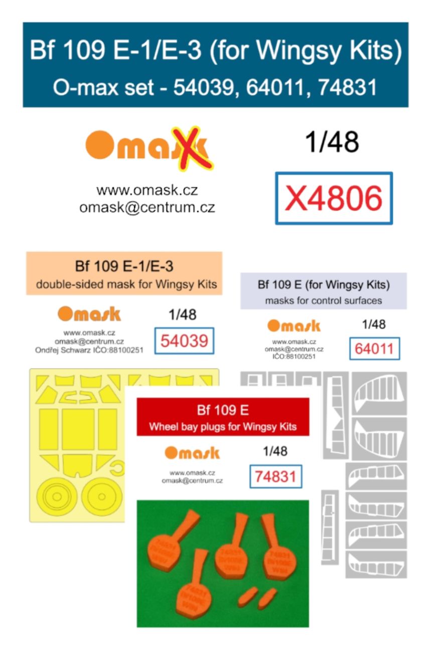 1:48 Bf 109 E-1/E-3 O-max set (for Wingsy Kits)