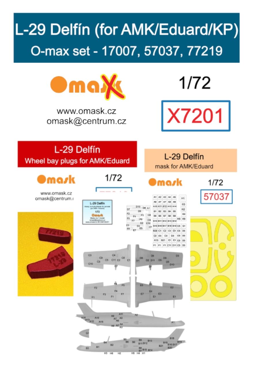1:72 L-29 Delfín O-max set (for AMK/Eduard/KP)