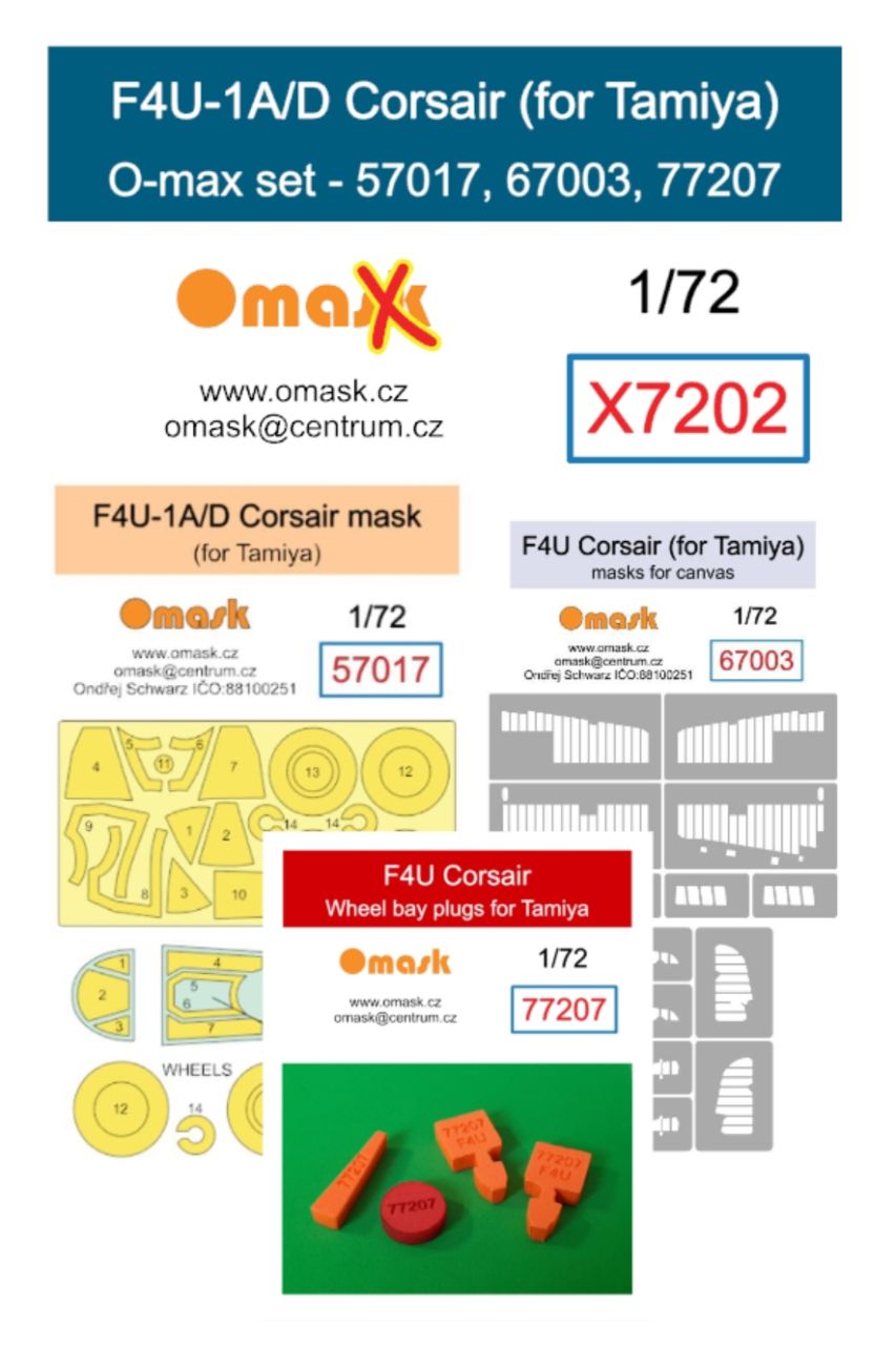 1:72 F4U-1A/D Corsair O-max set (for Tamiya)