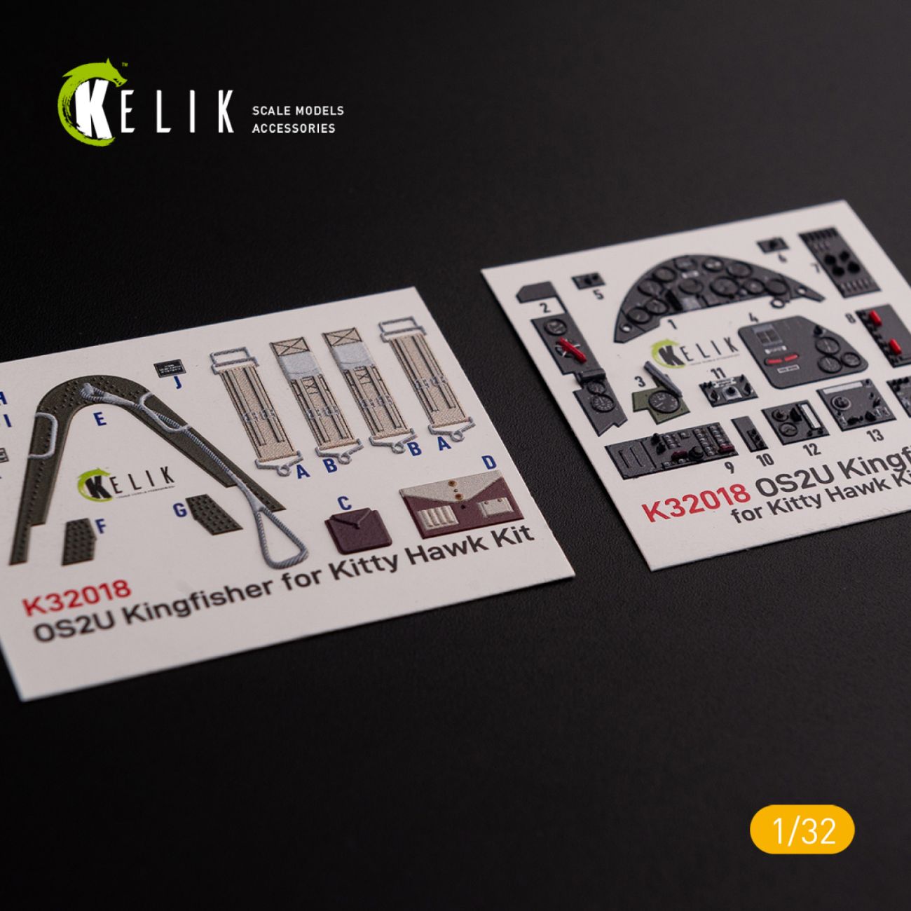 1:32 OS2U KINGFISHER - INTERIOR 3D DECAL FOR KITTY HAWK/ZIMI MODELS KIT