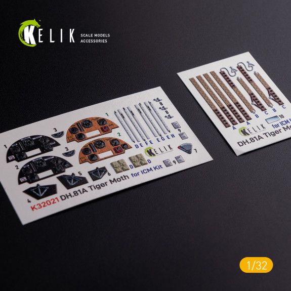 1:32 DH.81A TIGER MOTH - INTERIOR 3D DECAL FOR ICM KIT
