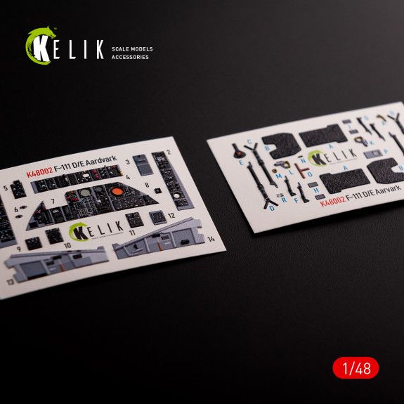 1:48 F-111 A/E AARDVARK INTERIOR 3D DECALS FOR HOBBYBOSS KIT