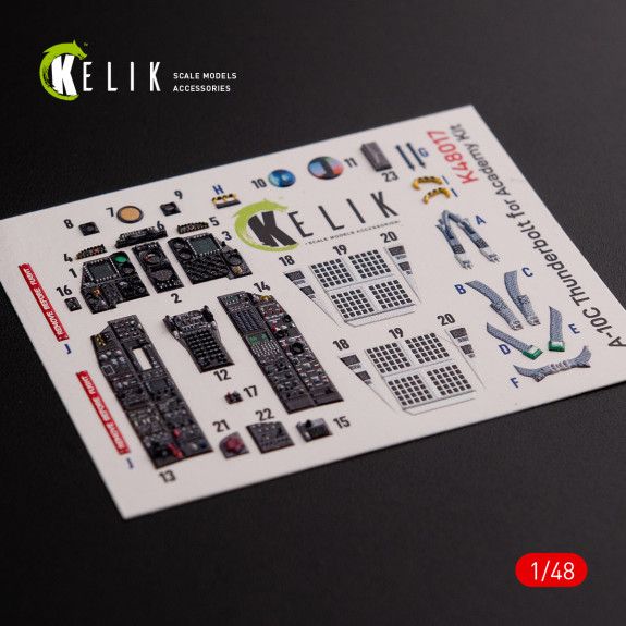 1:48 A-10C THUNDERBOLT  INTERIOR 3D DECALS FOR ACADEMY KIT