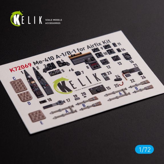 1:72 ME410A-1 INTERIOR 3D DECALS FOR AIRFIX KIT