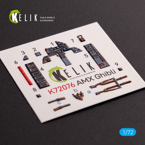 1:72 AMX GHIBLI INTERIOR 3D DECALS FOR ITALERI KIT
