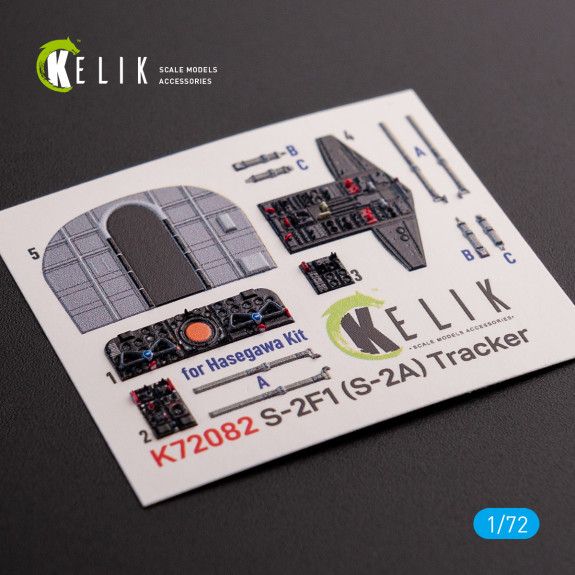 1:72 S-2A TRACKER INTERIOR 3D DECALS FOR HASEGAWA KIT