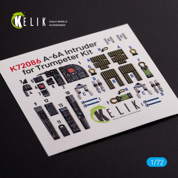 1:72 A-6A INTRUDER INTERIOR 3D DECALS FOR TRUMPETER KIT