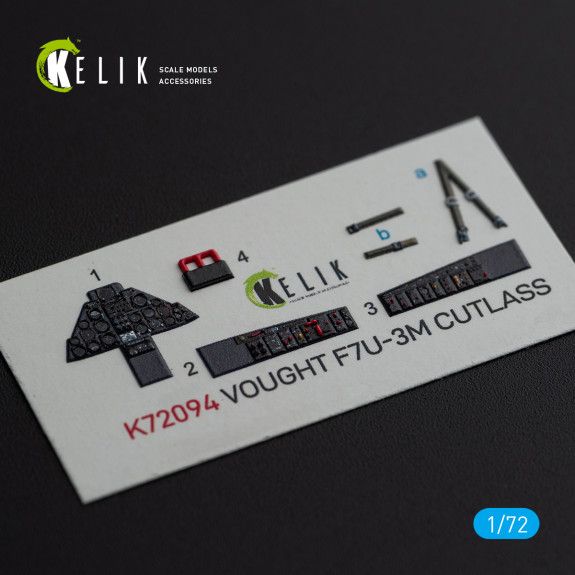 1:72 VOUGHT F7U-3M CUTLASS - INTERIOR 3D DECALS FOR FUJIMI KIT