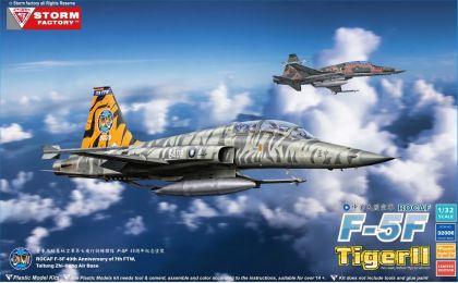 1:32 F-5F TIGER II TWO-SEAT, TRAINER FIGHTER AIRCRAFT, ROCAF 40TH ANNIVERSARY OF 7TH FTW