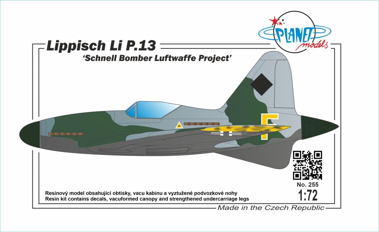 1:72 Lippisch Li P.13 Schnell Bomber Luftwaffe Project 