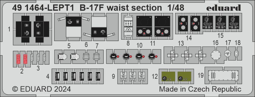 1:48 Boeing B-17F Flying Fortress waist section