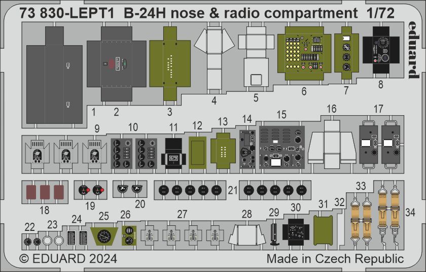 1:72 Consolidated B-24H Liberator nose & radio compartment