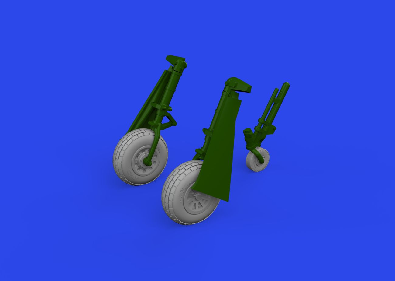 1:72 P-51D Mustang wheels block tread