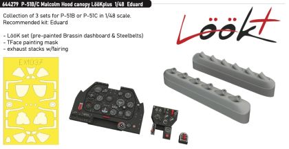 1:48 P-51B/P-51C Mustang Malcolm Hood canopy