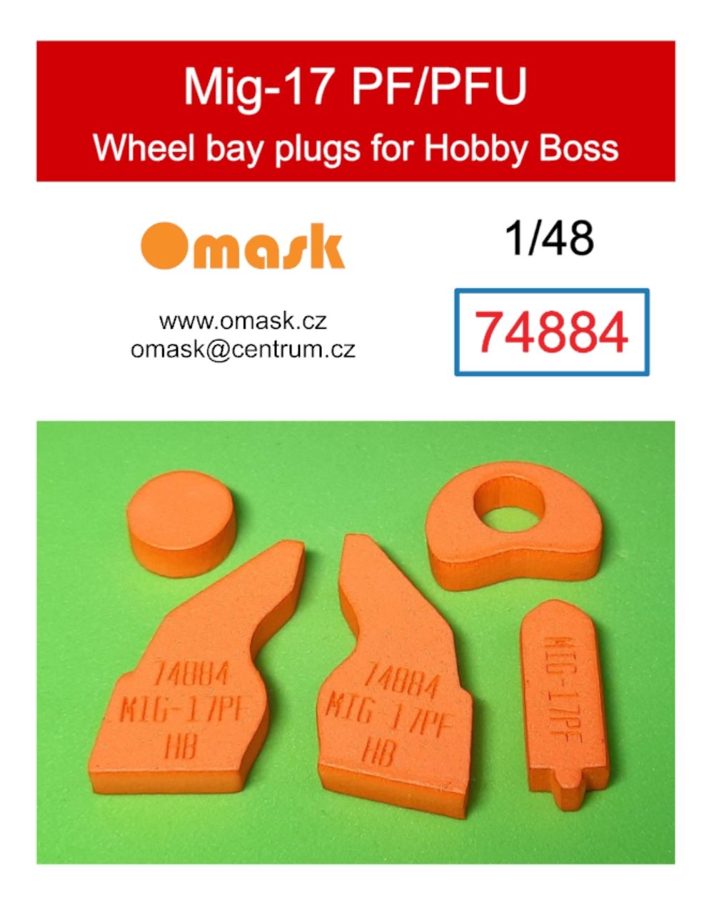 1:48 Mig-17 PF/PFU wheel bay plugs (for Trumpeter)