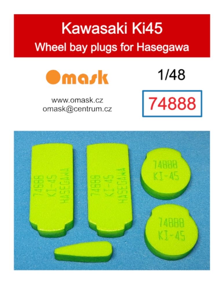 1:48 Kawasaki Ki45 wheel bay plugs (for Hasegawa)