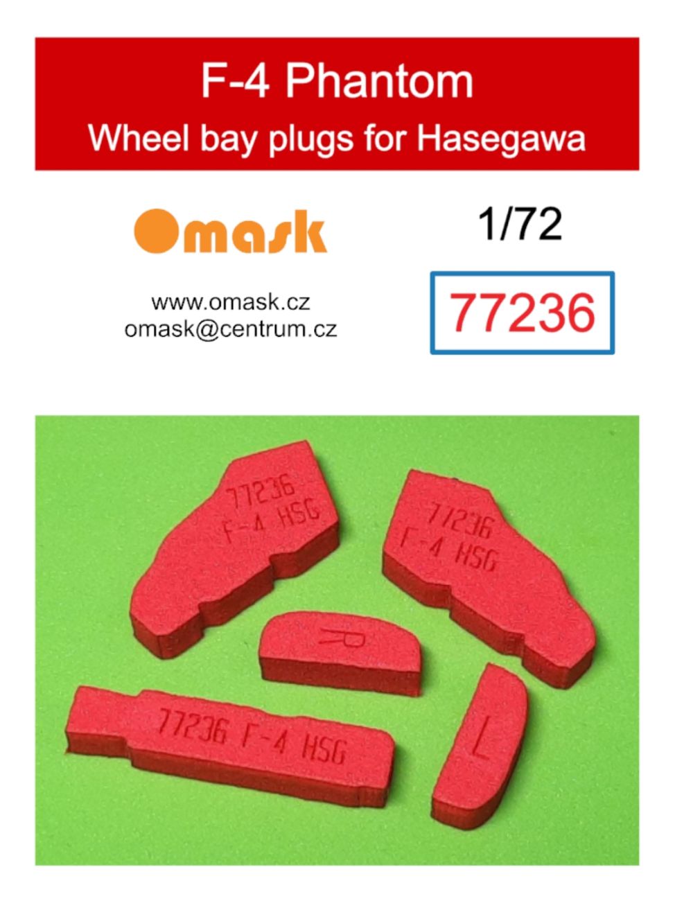 1:72 F-4 Phantom wheel bay plugs (for Hasegawa)