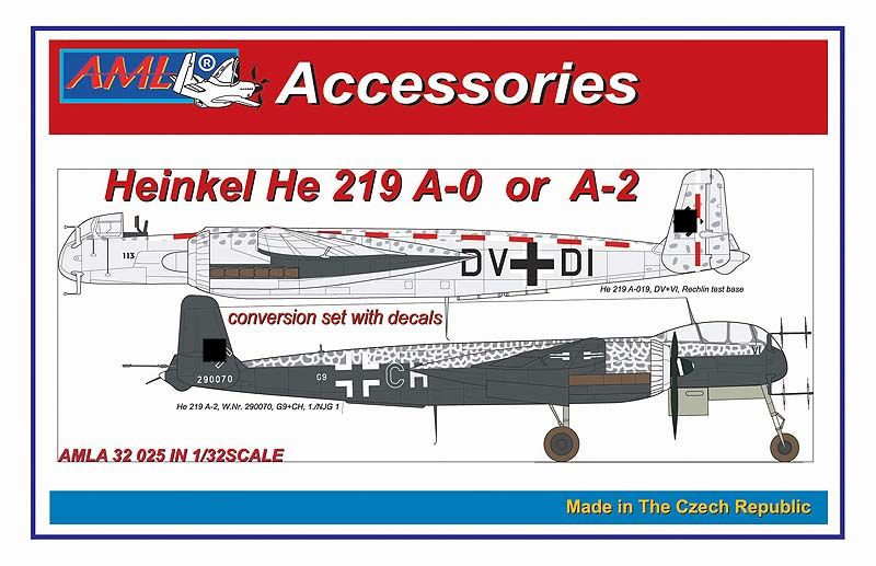 1:32 Heinkel He-219 A-0 / A-2 - conversion set with decals (designed to be used with Revell kits)