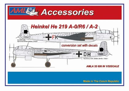 1:32 Heinkel He-219 A-0/R6 / He-219 A-2 - The conversion set with decals (for Revell kits)