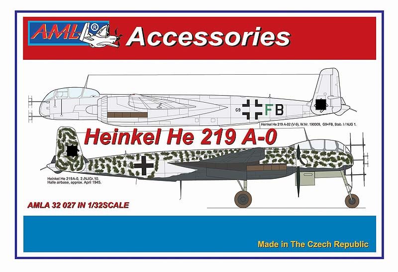 1:32 Heinkel He-219 A-0 - The conversion set with decals (for Revell kits)