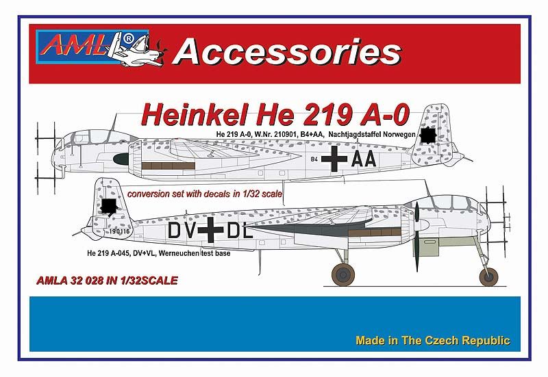 1:32 Heinkel He-219 A-0 - The conversion set with decals (for Revell kits) 
