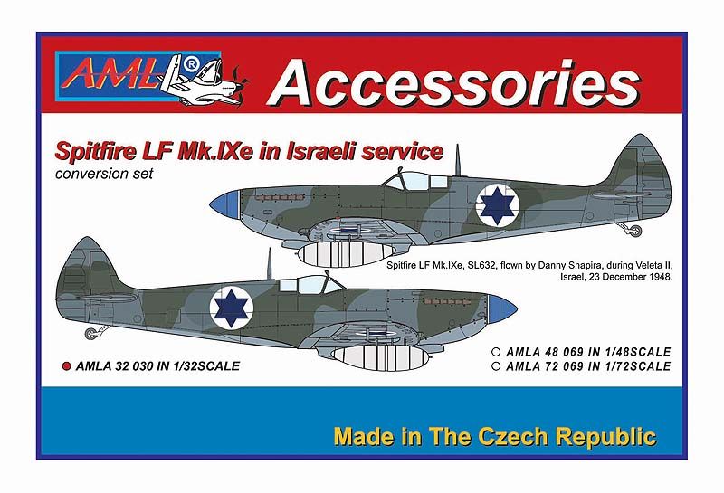1:32 Supermarine Spitfire LF Mk.IXe with German fuel tanks - Israeli Air Force (for Revell and Tamiya kits)