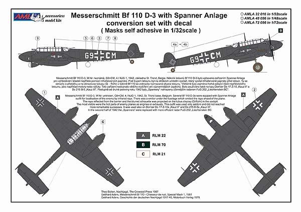 1:48 Messerschmitt Bf-110D-2 Spaner