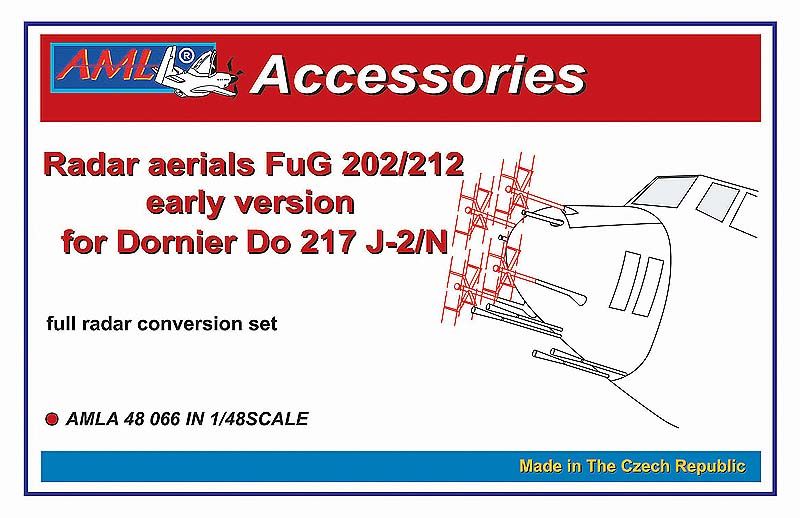 1:48 FuG 202/212 radar aerials for the Dornier Do-217J-2/N with etched parts (designed to be used with ICM kits)