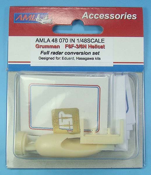 1:48 Full radar conversion set for the Grumman F6F-3/6N Hellcat (designed to be used with Eduard kits and Hasegawa kits)