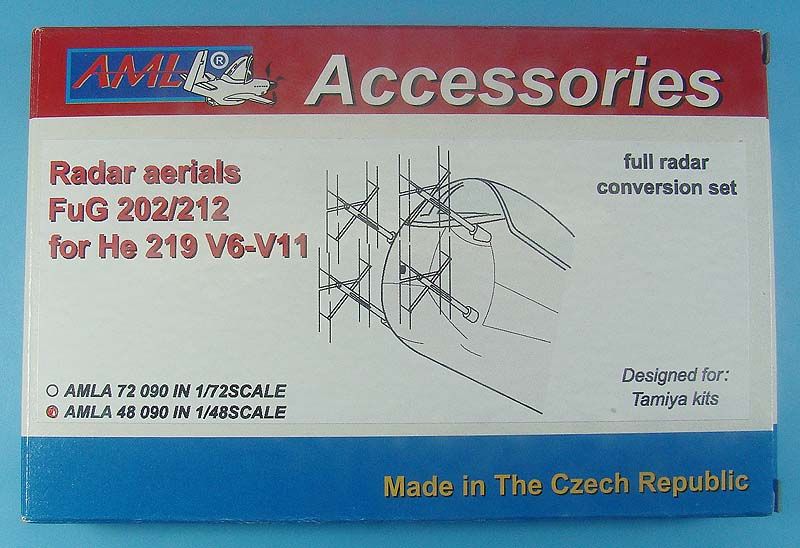 1:48 Radar aerials FuG 202/212 for Heinkel He-219 V6-V11 (designed to be used with Eduard kits and Tamiya kits)
