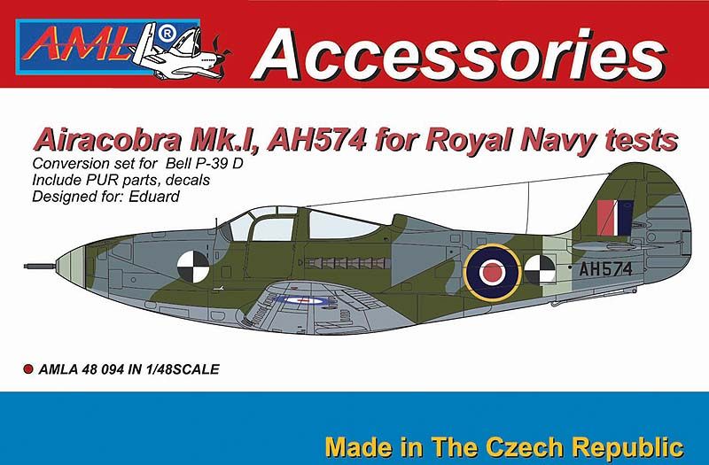 1:48 Bell Airacobra Mk.I AH574 for Royal Navy tests (designed to be used with Eduard kits)