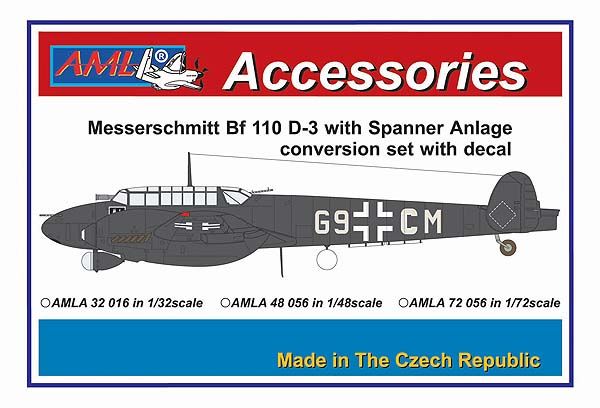 1:72 Messerschmitt Bf-110 D-3 with Spanner Anlage Conversion Set