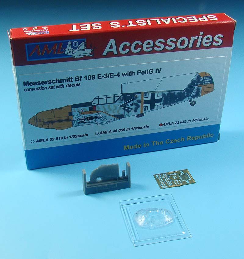 1:72 Messerschmitt Bf-109 E-3 / E-4 PeilG IV - resin / etched parts and decals Conversion Set