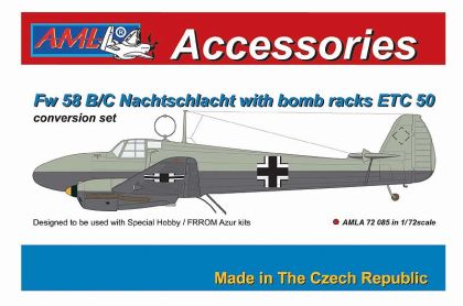 1:72 Focke-Wulf Fw-58 B/C Nachtschlacht with bomb racks ETC 50 (for Azur, Fromm and Special Hobby kits)