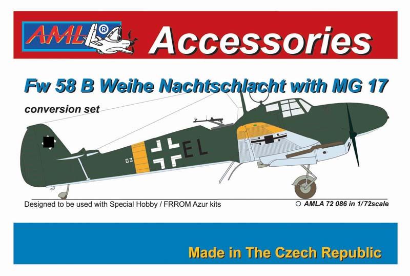 1:72 Focke-Wulf Fw-58 B Nachtschlacht with MG 17 (for Azur, Fromm and Special Hobby kits)