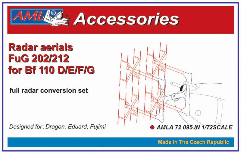 1:72 Messerschmitt Bf-110 D/E/F/G - full Radar aerials conversion FuG 202/212