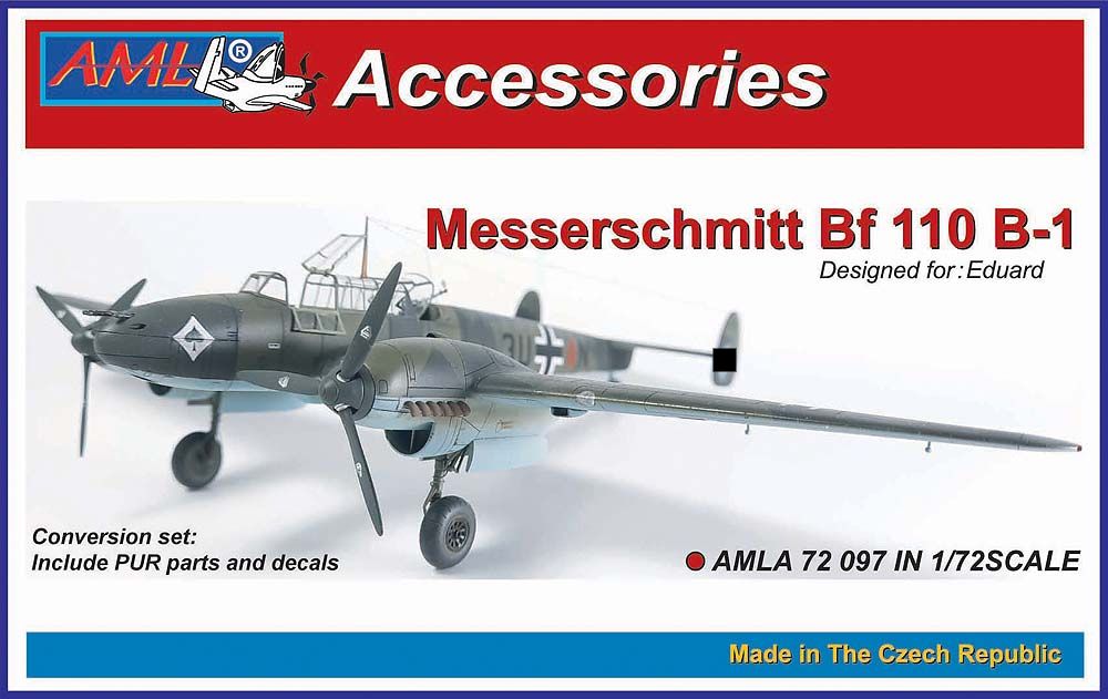 1:72 Messerschmitt Bf-110B-1 - Conversion Set (designed to be used with Eduard kits)