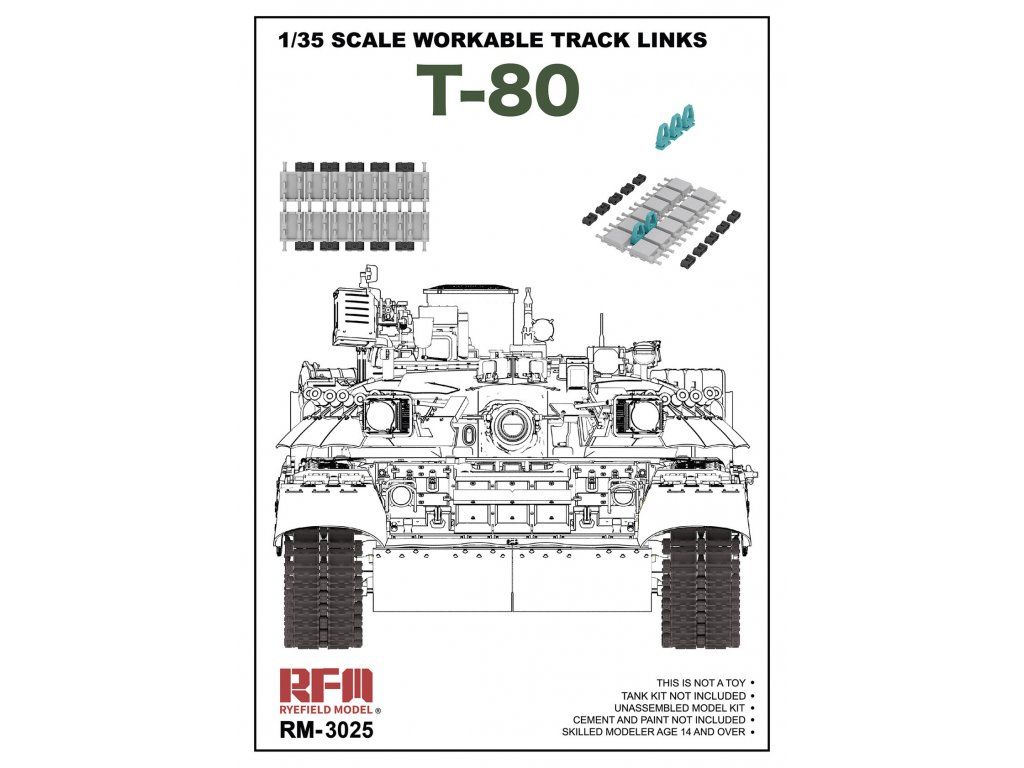 1:35 T-80 Workable Track Links